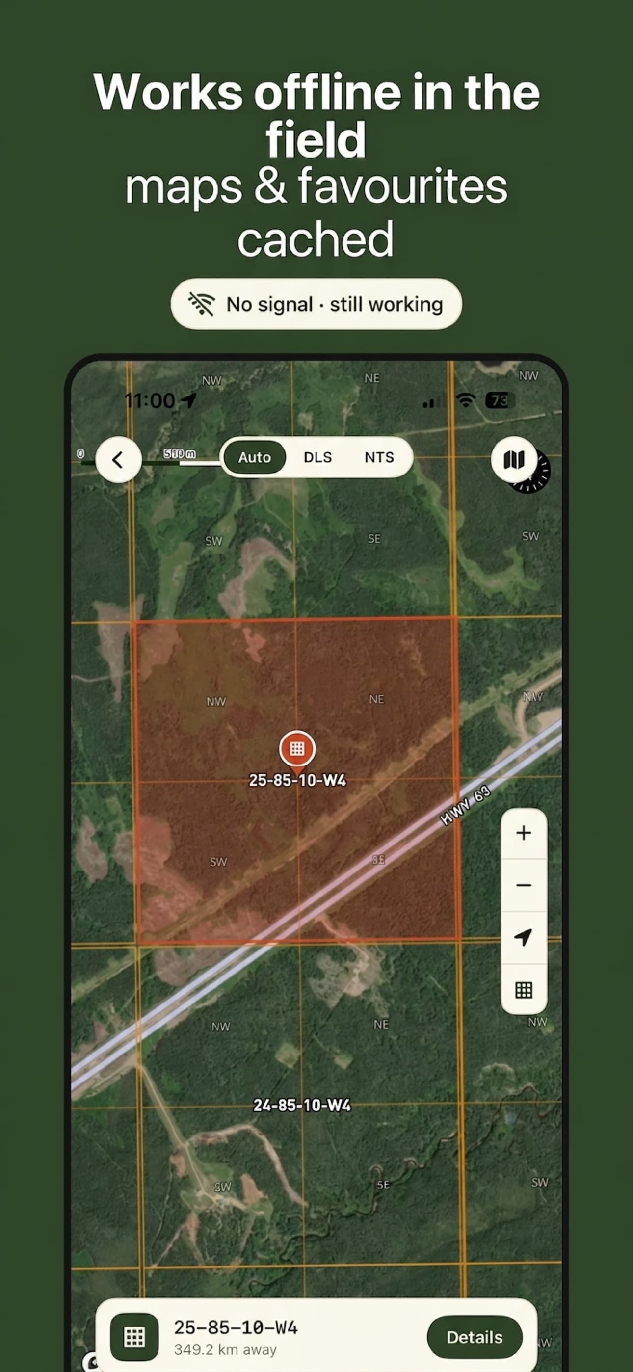 Works offline in the field